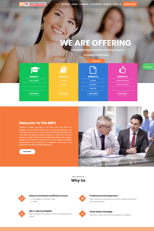 best training centre website design in chennai