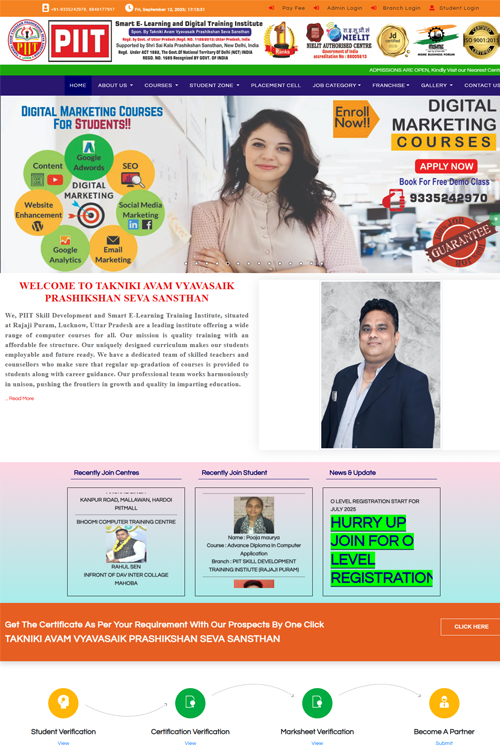 best training centre website design in chennai