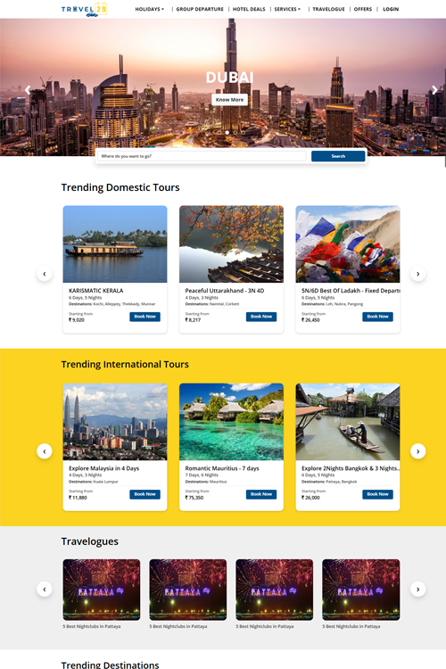 travel website design company in dhaka